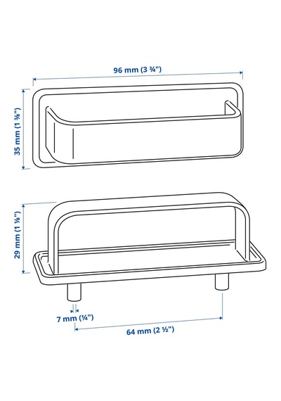 Ikea Sörbyn Kulp, Krom Kaplama, 96 Mm, 2 Adet Gümüş