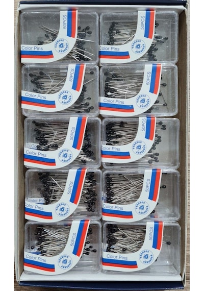 Melodi Scarf Kadın Tesettür Ve Çok Amaçlı Toplu İğne Siyah 50 Adet Siyah
