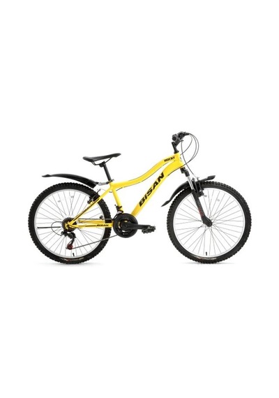 Bisan Rocky Erkek Dağ Bisikleti 42cm V 26 Jant 21 Vites Cat Sarı Siyah Çok Renkli