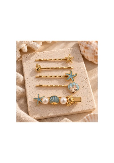 Deniz Temalı İnci Detaylı İstiritye Toka Seti Mavi Gold - 927119318 Mavi Gold - 927119318 Mavi Gold