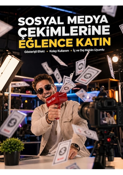 Elektrikli Parti Oyuncağı Para Atan Tabanca Yeni Nesil 1