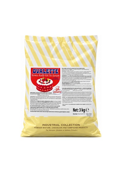 Ovalette Kırmızı Kadife Kek Toz Karışım 3 Kg