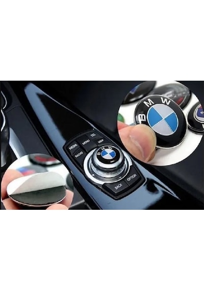 Bmw Uyumlu Joystick Konsol Sticker Arma Logo 29 Mm 2.9 Cm 1 Adet Siyah