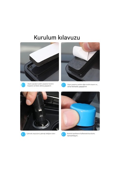 Araç İçi Vantilatör 360 Dönebilen Torpido Üstü Çift Başlıklı Vantilatör 12v Uyumlu Soğutucu Fan