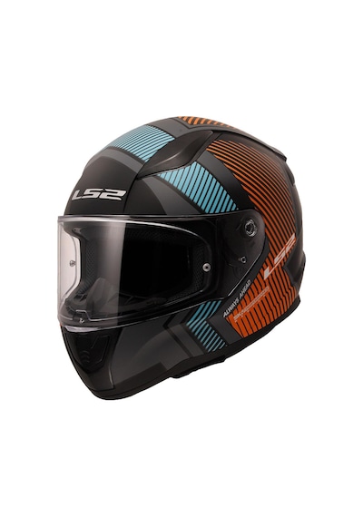 Ls2 Rapid 2 Extra Kapalı Motosiklet Kaskı Mat Gri - Neon Turuncu