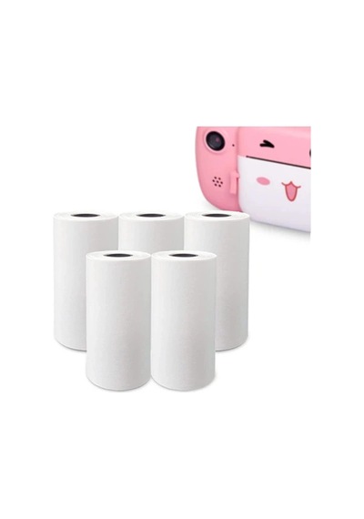 Çocuk Kamera Baskı Kağıdı, 5 Li Rulo 57x25mm Çekirdekli Fotoğraf Baskı Termal Kağıt Rulo Najmaddin