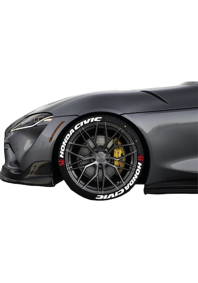 Honda Civic Lastik Yazısı Büyük Boy Araç Lastik Stiker 31mm 8adet