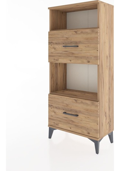 Hyperion Dolap 2 Raflı 2 Çekmeceli 60x44x134 Çam-çam Çam