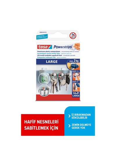 Yapışkan Şerit Yedek Bantlar, Büyük, İz Bırakmadan Sökülebilir, Fayans Ve Metal Yüzeyler İçin