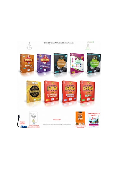 Paraf 8. Sınıf Tüm Dersler Sözel Mantık Ve 9 Kitap Seti