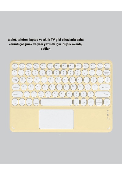 Bluetooth Kablosuz Klavye Xuczzztouchpad-1-1 Sessiz Tuşlu Taşınabilir
