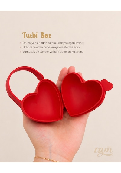 Tgm Baby Tutbi Box Kalpli Emzik Kutusu Kırmızı