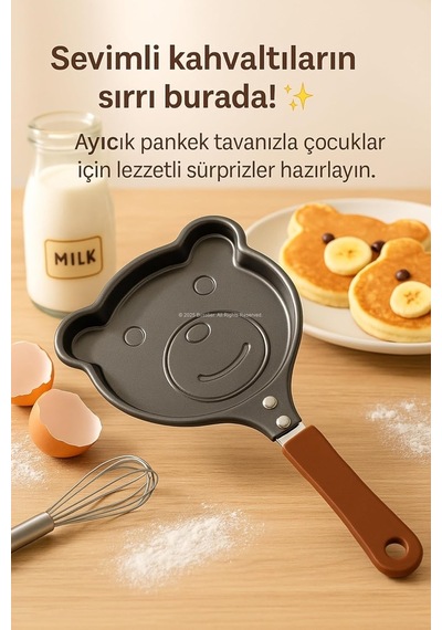 Busstier Hayvan Figürlü Pankek Ve Omlet Tavası, Çocuklar İçin Eğlenceli Mutfak Aleti, Yapışmaz Kaplama, Kolay T Diğer