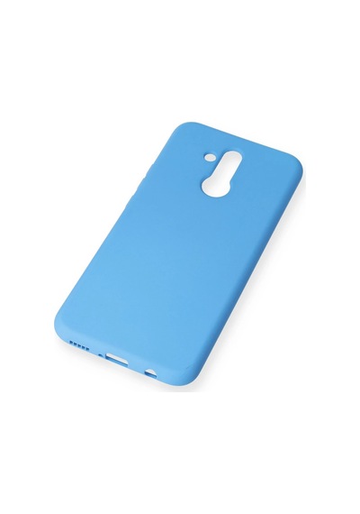 Gld-spt- Newface Huawei Mate 20 Lite Kılıf Nano İçi Kadife Silikon - Mavi