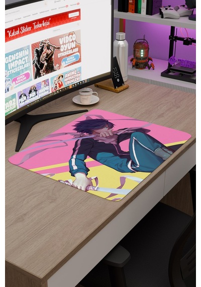 Noragami Kaymaz Dikişli Kauçuk Oyuncu Mousepad V3 - 48x40 Xl Gaming Mouse Pad Fare Altlığı
