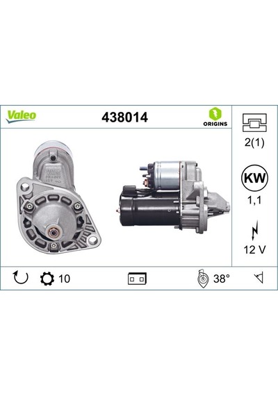 Valeo Marş Motoru Komple Astra F-vectra A-omega A-omega B-ascona-calıbra-kadett 1.8-2.0 1.8 Sv-nz 2.0 Ne Valeo 438014 90444193-90512188-1202138-1202144