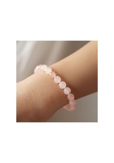 Pembe Kuvars Bileklik El Yapımı