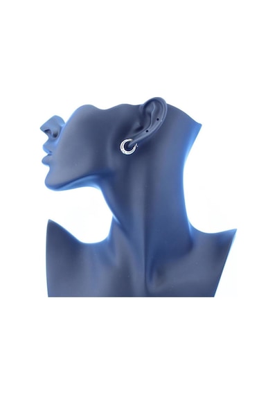Çift Kalp Küçük Altın Küpe Çap: 1.4cm Sarı Altın