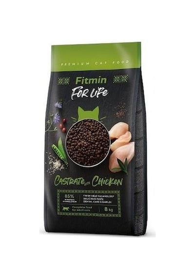Fitmin Forlife Kısırlaştırılmış Castrate Tavuklu Yetişkin Kedi Maması 8 KG