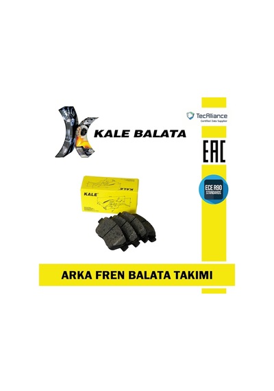 Citroen C-Elysee 2012-2021 Kale Arka Fren Balatası