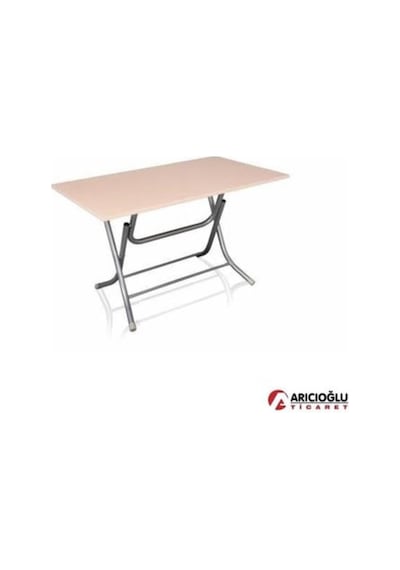 Arıcıoğlu_Ticaret 60 Cm X 110 Cm Katlanır Metal Yüksek Ayaklı Suntalam Ahşap Masa