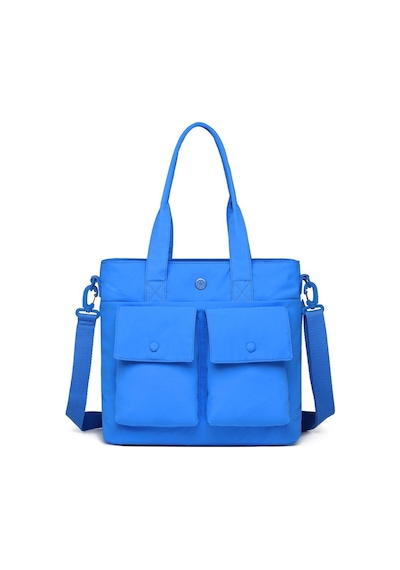Smart Bags Mikro Poly Kumaş Büyük Boy Kadın Omuz Çantası 3345 Mavi