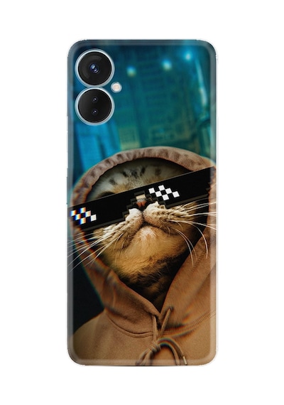 Tecno Spark 9 Pro Kılıf Resimli Desenli Silikon Platinium Series Troll Cat 1897