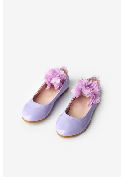 Le Mabelle Lila Tül Çiçekli Kız Çocuk Ayakkabı Lila