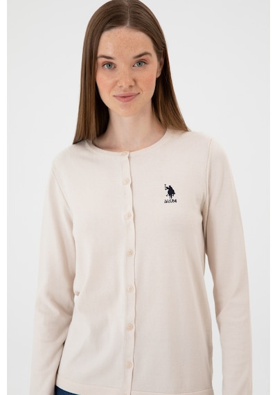 U.s. Polo Assn. Kadın Krem Hırka Triko 50313624-vr071 Krem