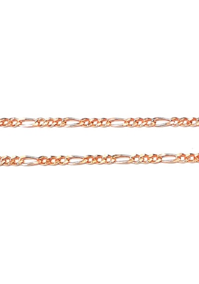 Omar Silver Unisex İnce Figaro 2,2 Mm 925 Ayar Rose Gümüş Kolye Zincir