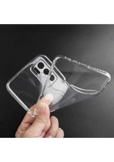Noktaks - Oppo A16 Uyumlu - Kılıf Şeffaf Soft Slim Fitt Süper Silikon Kapak - Şeffaf