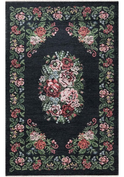 Valencıa-1504 Kaymaz Taban Dekoratif Modern Yıkanabilir Kolay Temizlenen Salon Balkon Mutfak Halısı Kilim Yolluk