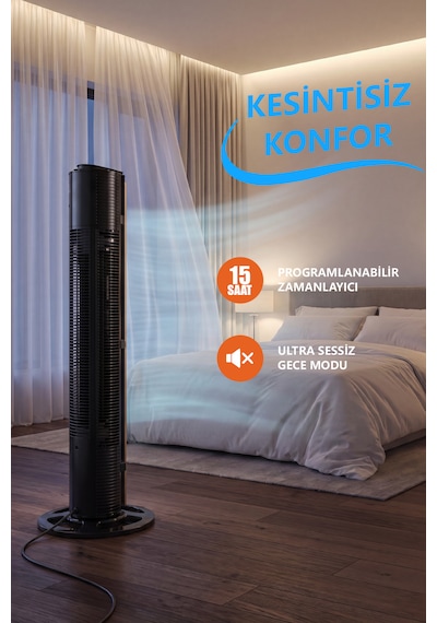 60w Sessiz Pervanesiz Kule Tipi Vantilatör Serinletici Dikey Uzaktan Kumandalı Aromaterapi Zaman Ayarlı