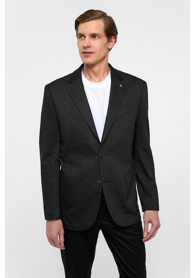 Süvari Siyah Regular Fit Mono Yaka 6 Drop Ceket-33764 Siyah