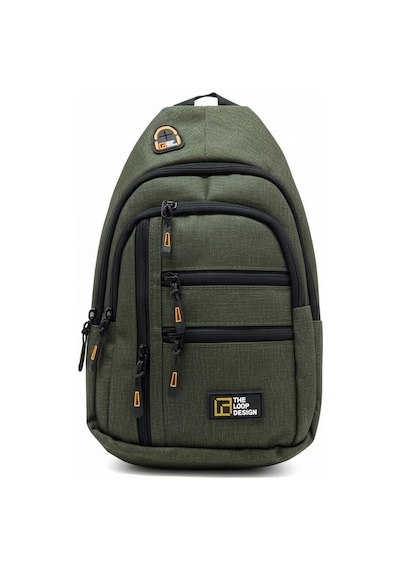 Goldline Avm Unisex Çok Bölmeli Çapraz Ayarlanabilir Askılı Göğüs Omuz Çantası Haki