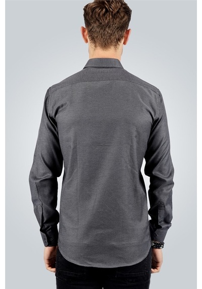 Tudors Modern Slim Fit Pamuklu Kolay Ütü Armürlü Erkek Gri Gömlek-12761-gri Gri Tudors Modern Slim Fit Pamuklu Kolay Ütü Armürlü Erkek Gri Gömlek-12761-gri Gri