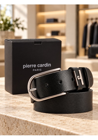 Pierre Cardin Siyah Erkek Kot Kemeri %100 Hakiki Deri