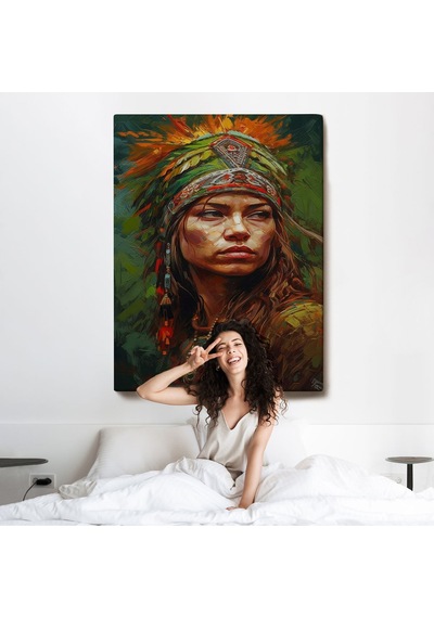 Miyrem^ Canvas Serie Kızıldereli Güzel Kız Tablosu-7774