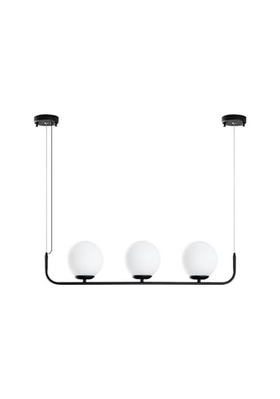 Şık Metal Gövdeyle Modern 3'lü Avize Mutfak Ve Salon İçin, Siyah-13715 Diğer