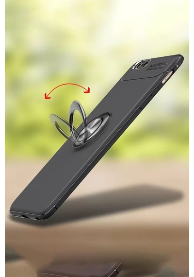 Newface Apple iPhone Uyumlu 6 Kılıf Range Yüzüklü Silikon - Kırmızı