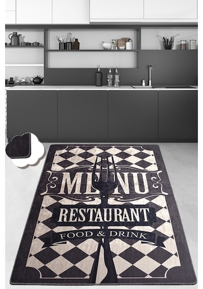 Food And Drink Djt 80X120 Cm Mutfak Halısı Yıkanabilir Kaymaz
