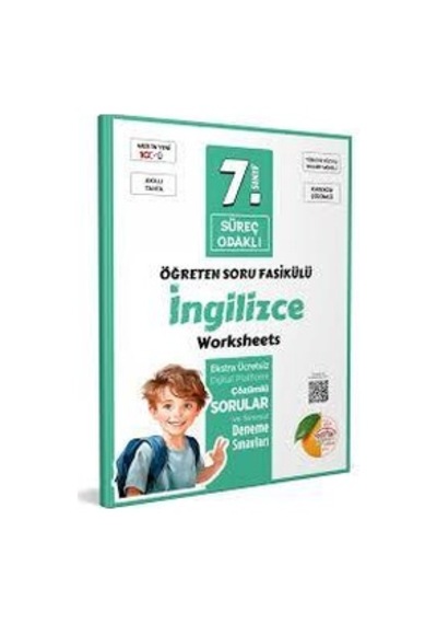 7.sınıf İngilizce Süreç Odaklı Karekod Çözümlü Soru Bankası - Editör