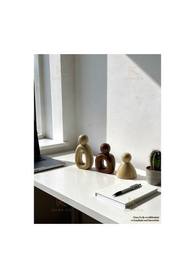 3'lü Anne Baba Çocuk Soyut Aile Heykeli Set Dekoratif Biblo Minimalist Boho Ev Dekor Hediyelik 05