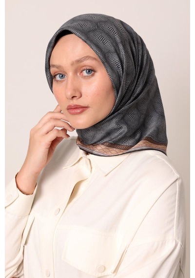 Levidor Lotus Desen Eşarp - 06107 Gri,pudra-04