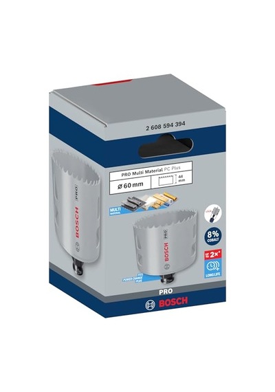 1 X Pro Multi Material Power Change Plus Hole Testere Softwood, Drywall, Ø 60 Mm, Professional Accessory Rotary Drill/