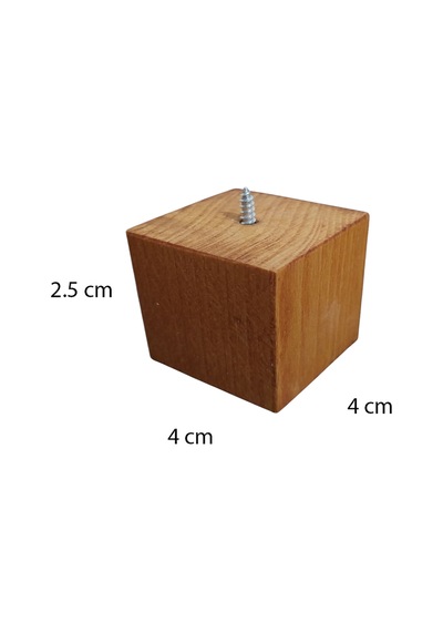 Masa - Mobilya - Ünite - Koltuk- Kanepe- Ahşap Ayak Takoz Yükseltici - 2.5 Cm Ceviz