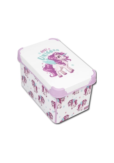 Style Box Unicorn Desenli 5 L Dekoratif Saklama Kutusu Çok Renkli