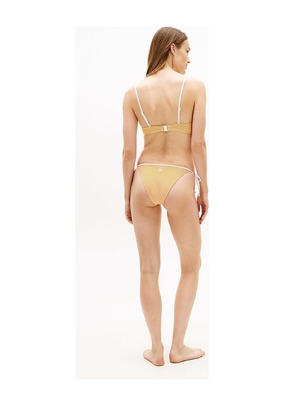 Tommy Hilfiger Kadın V String Side Bikini Altı-16082 Beyaz - Turuncu