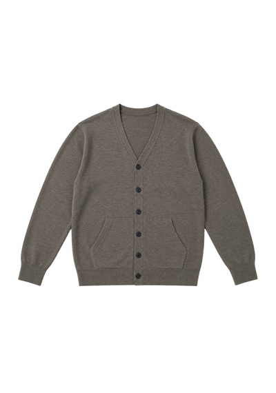 Battalmoda Erkek Büyük Beden Koyu Vizon Cepli Düğmeli Triko Hırka 3xl-4xl-5xl-6xl Vizon - Kahverengi