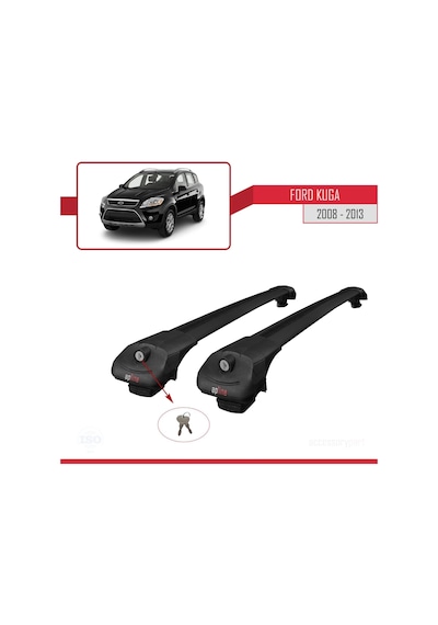 Ford Kuga 2008-2013 Arası İle Uyumlu Ace-1 Ara Atkı Tavan Barı Siyah